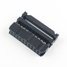 200Pcs Black 2.54mm Pitch 2x10 Pin 20 Pin IDC FC Female Header Cable Connector