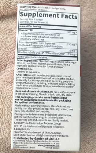 Garden of Life Menopause + Hair growth, 30 vegan caps Exp 08/2026 - Picture 2 of 2