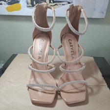 Carvela Caged Ankle Diamante Blush High Heels Sandals Stiletto UK 6 NEW