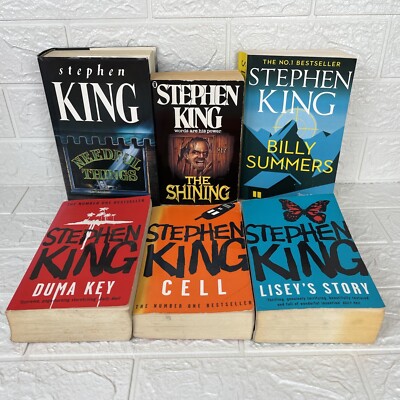 6 x Stephen King Books - Needful Things Shining Summers Duma Key Cell Lisey's