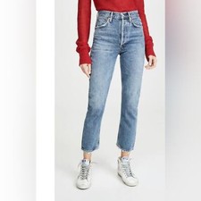 EUC AGOLDE Riley High Rise Straight Crop Jeans Size 32