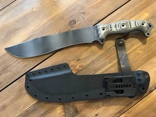 Busse Combat MOABOLO with buy brown kydex sheath. URBAN SHADOW  black/tan G10 