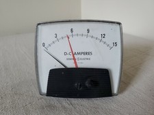 General Electric D-C Ampere Meter 0-15 GE 024287