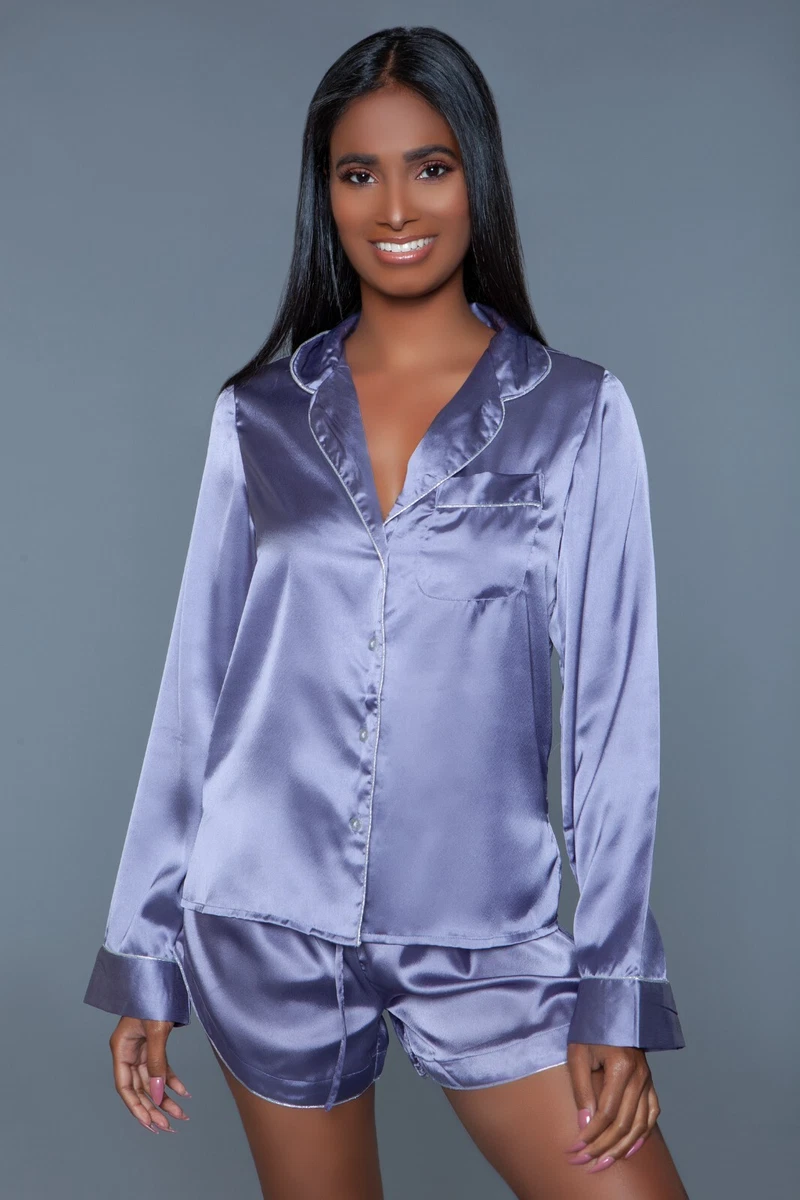 Lilac Satin Pjs