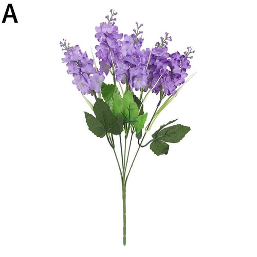 Artificial Flower Bouquet 5 Heads Hyacinth 33cm Purple White Pink Yellow-Pla ✨h - Photo 23/28