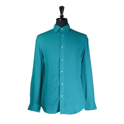 turquoise green dress shirt Turquoise Long Sleeve Button Down Shirt main image 1