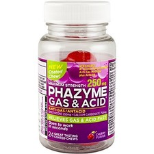 Phazyme Gas Acid Max Strength 250mg Cherry 24ct a600 For Sale Online Ebay