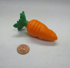 3" Garden Orange Carrot Pretend Play Vegetable Food Piece Part Kid Kitchen Part