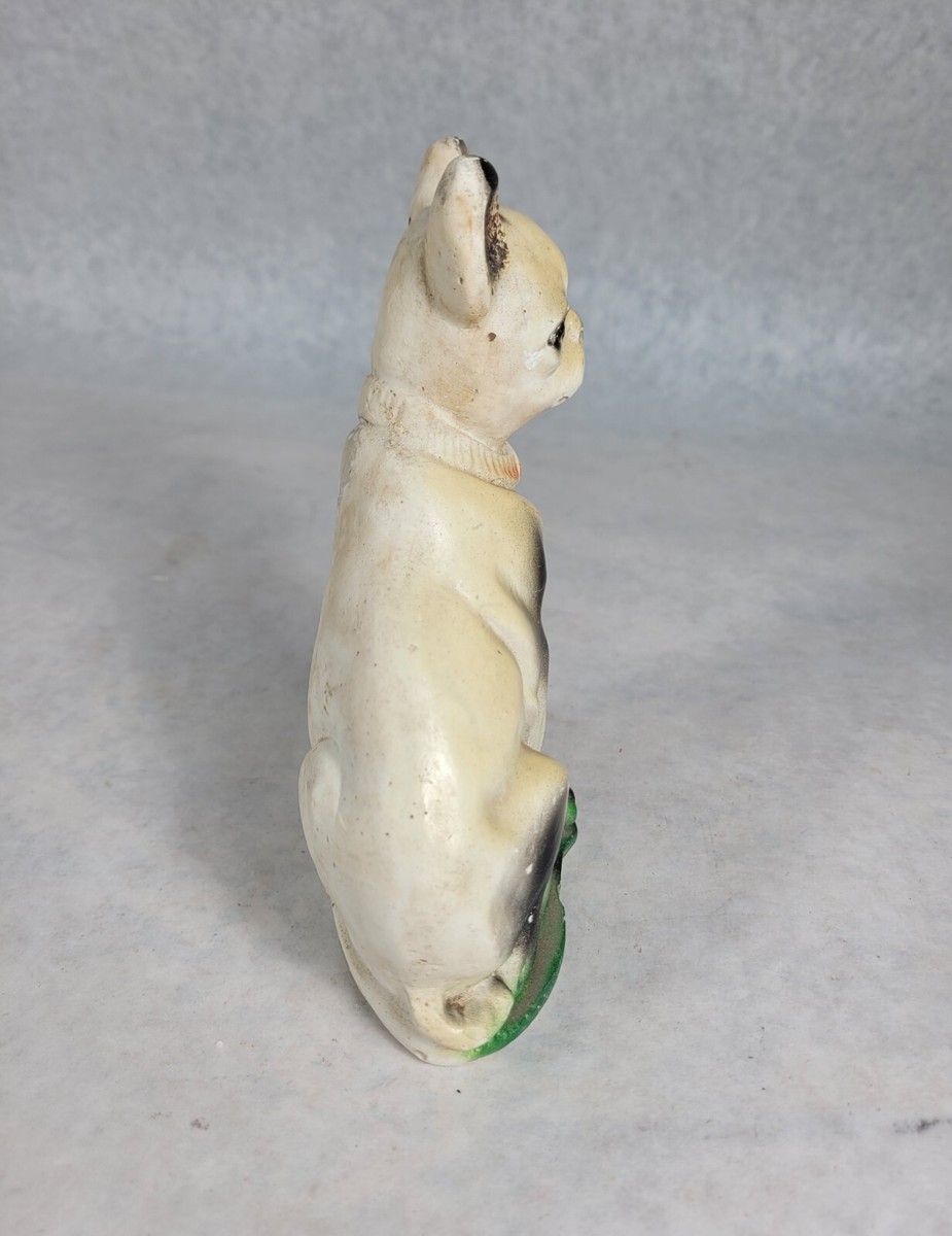 RARE Vintage 1940' 50's Fair Carnival Chalkware Plaster BullDog