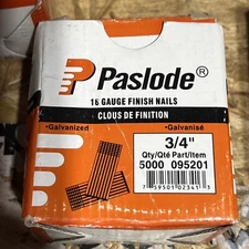 Paslode 16 Gauge Finish Nails , 3/4" Length - 5,000 Pk