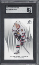 2013 UD SP Game Used hockey card #79 Jonathan Toews Chicago Blackhawks SGC 8