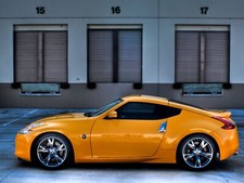 Cars coches nissan 270 amarillo Desk Mat Stitched