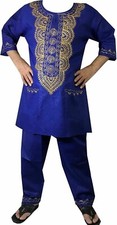 Men's African Pant Suit Brocade Embroidered 3 Piece Suit set Ethnic Clothing