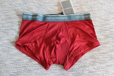 Emporio Armani men burgundy red essential Microfiber trunk Underwear size S or M