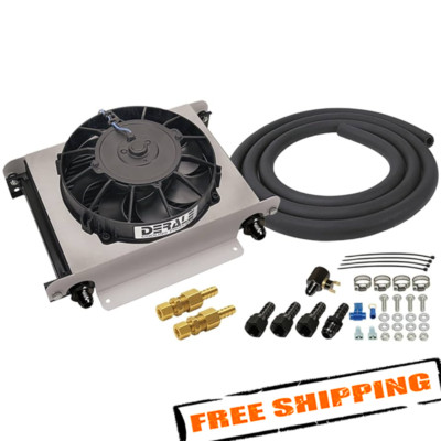 Derale 15960 25 Row Hyper-Cool Remote Transmission Cooler Kit, -8AN