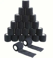 Tattoo Adhesive Bandage Wrap Sensi-Wrap Grip Tape Black 2" x 5yds 12/24PCS