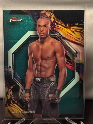 2024 Topps Finest UFC - JALIN TURNER - AQUA GLITTER UNCOMMON #137