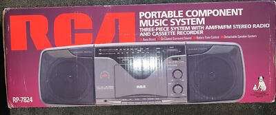 Vintage RCA Boombox Portable Component Music System  3-piece Brand New