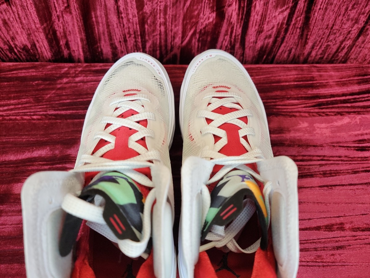Nike Air Jordan XXXVII 37 \'Hare\' White White Red Basketball Shoes Men 12.5 Mens Air Jordan 37 XXXVII Basketball Shoes White / Black  main image 2