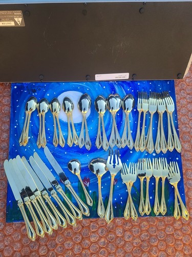 International Silver Company Gold Plated 43 Pieces Silverware - Picture 8 of 10