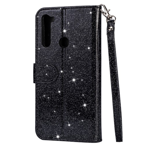 For Xiaomi Redmi Note 11s 10s 9s 8 Pro Glitter Wallet Case Card Zip Flip Cover - Picture 5 of 18
