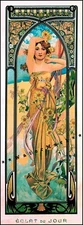 Brightness of the Day 1899 Times Of Day Vintage Poster Print Art Nouveau Mucha