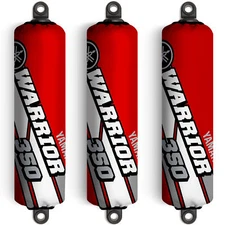 Red Shock Protector Covers for Yamaha Warrior YFM 350 "Limited Edition" (Set 3)