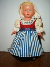 Vintage Celluloid Dutch Costume Souvenir Doll