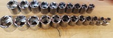 Craftsman 22 Pc Shallow 38 Dr Sae Metric 6pt Socket Set New