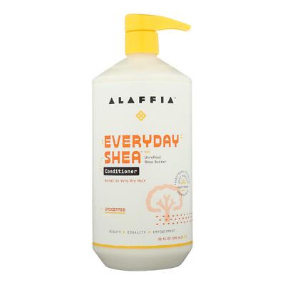 Alaffia Conditioner Shea Unscented 32 fl oz (Pack of 3)
