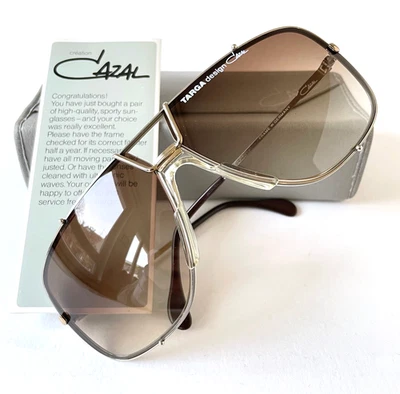 vintage CAZAL 902 TARGA design col 52 silver gold sunglasses W.Germany 901 rare - Bild 1 von 4