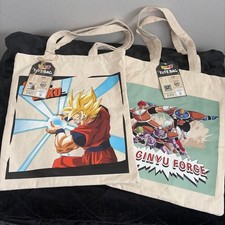 Borsa tote Dragon Ball set 2 pezzi Goku Ginyu Force 14+ materiale morbido usata etichetta