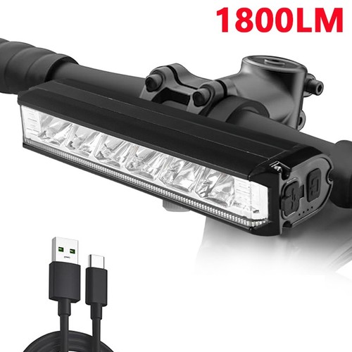 Ultra Bright Waterproof Bike Light Bar 1800mAh Long Lasting 17 LED Rechargeable - Picture 2 of 20