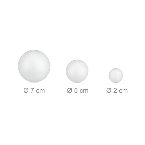 Styroporkugeln Bastelkugeln Schaumstoffkugeln Polystyrolkugeln 3 Größen 90 g - Bild 4 von 8