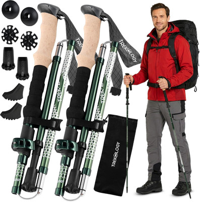 Trekology Trek-Z Collapsible Hiking & Trekking Poles - Balance Support for