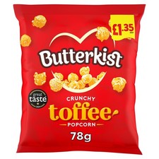 Butterkist Crunchy Toffee Popcorn 78g (Pack of 12)