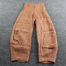 Ruti Pants Women 2 The Uptown Loose Linen Barrel Rust High Rise Casual Work Chic