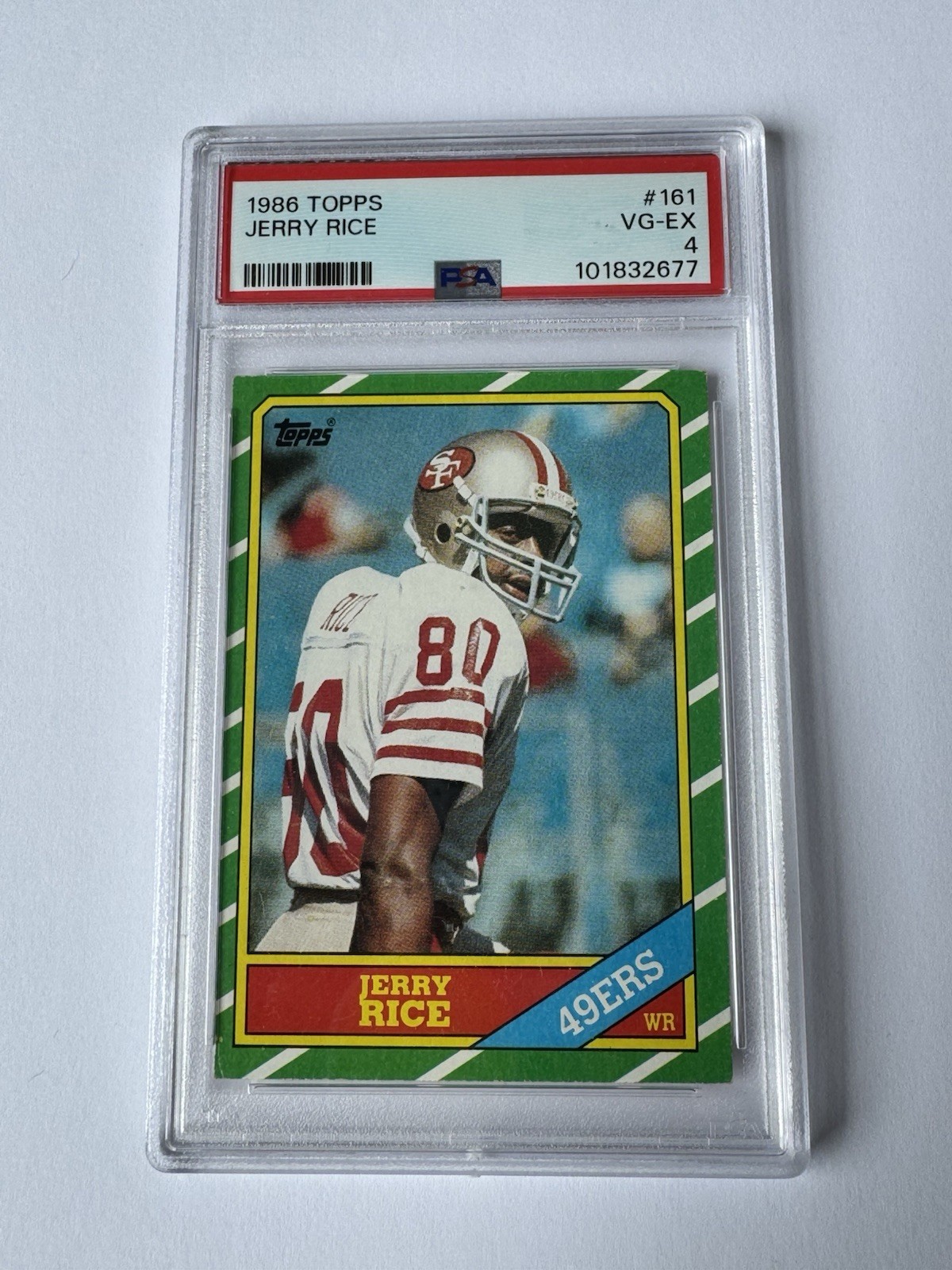 1986 TOPPS #161 JERRY RICE ROOKIE RC PSA 4