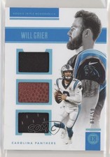 2019 Panini Encased Rookie Triple Memorabilia Sapphire 1/50 Will Grier #RT23 7l6