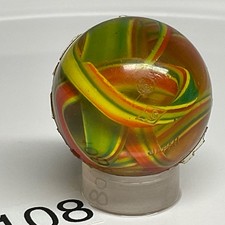 Vtg NOS super Bouncy Ball Rubber clear Swirl 1  1960  s clean unused AG Japan 108