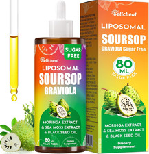 Soursop Bitters Liquid 880MG, Soursop Multivitamin Drops with Leaf Extract  Sea