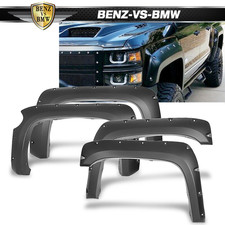 Fits 07-13 Silverado 1500 Short Bed 69.3 Pocket Rivet Style Fender Flare