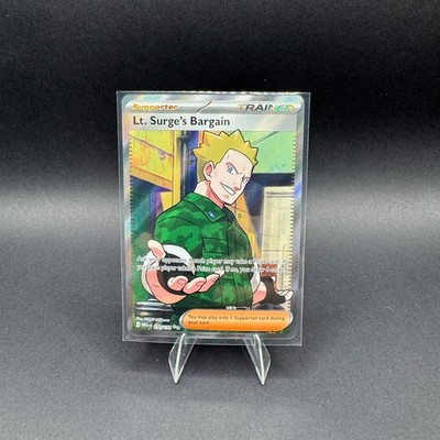 Lt Surges Bargain Pokemon Mega Evolutions 170/132 Ultra Rare Full Art Holo ME NM