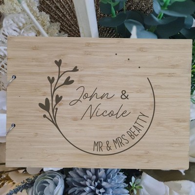 Guest Book for Weddings & Events   Personalised Design Available