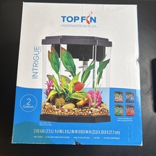 Top Fin 2 Gallon Hexagon Aquarium