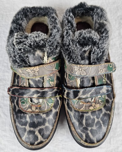 L'Artiste by Spring Step Lamya Grey Leopard Womens Size 10 Slip On Mule Comfort - Picture 7 of 8