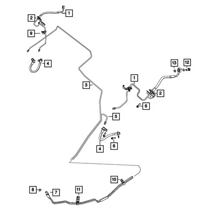 Manguera hidráulica de freno Mopar 68044130AA para Journey 2009 2020 para Dodge Foto 2 de 4