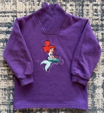 Vintage 90s Disney  s The Little Mermaid Girls Youth Sweatshirt Size 4T Movie