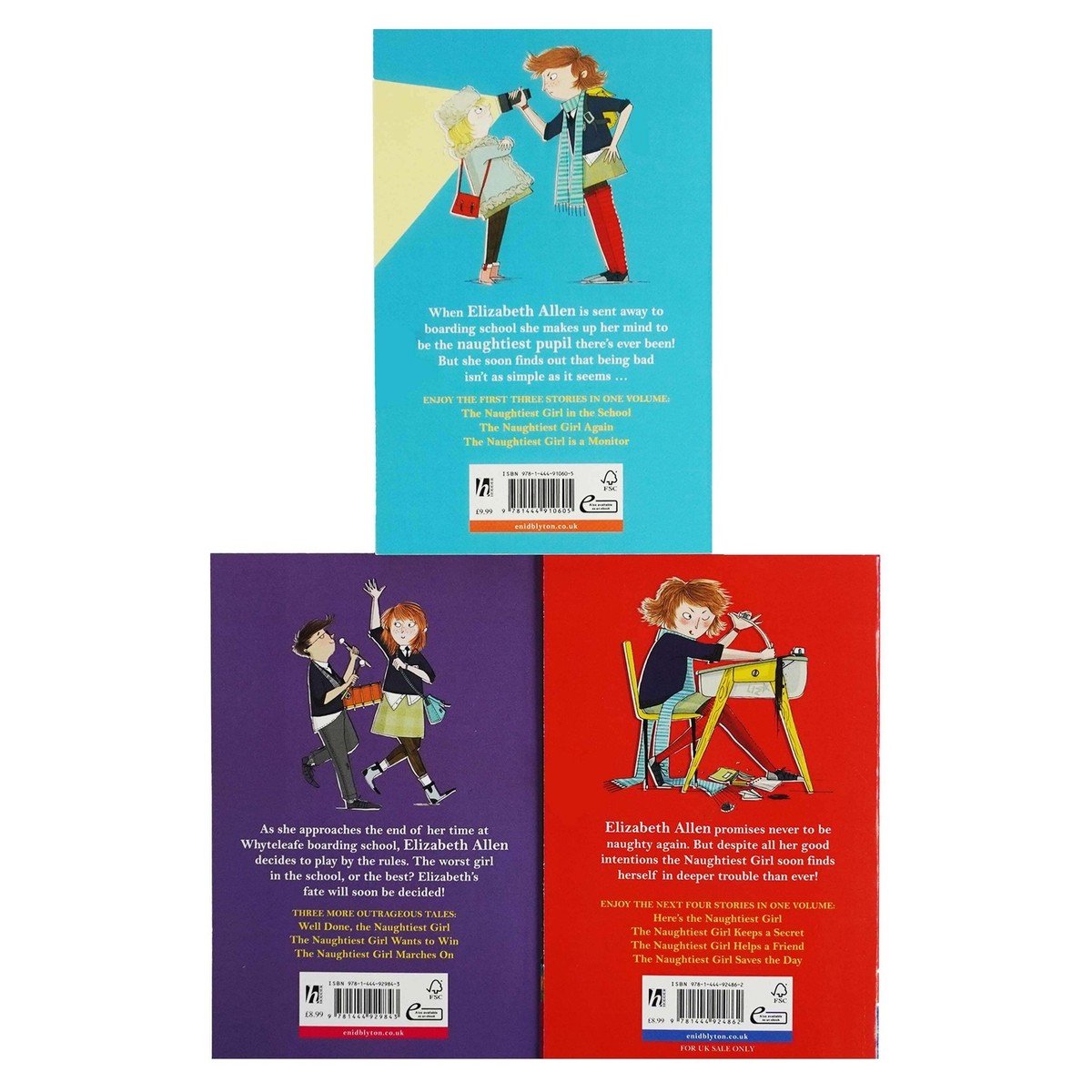 The Naughtiest Girl 10 Stories By Enid Blyton 3 Books Set