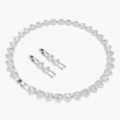 Swarovski Ariana Grande x Swarovski Tennis Necklace Heart White Crysta